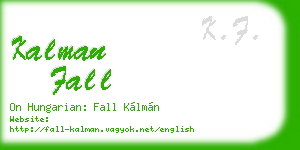 kalman fall business card