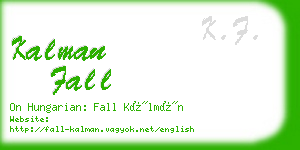 kalman fall business card